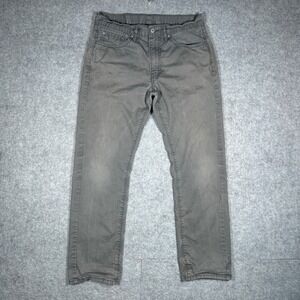Levi's 513 Denim Pants Mens 32x30(30x28) Gray Slim Straight Workwear Everyday